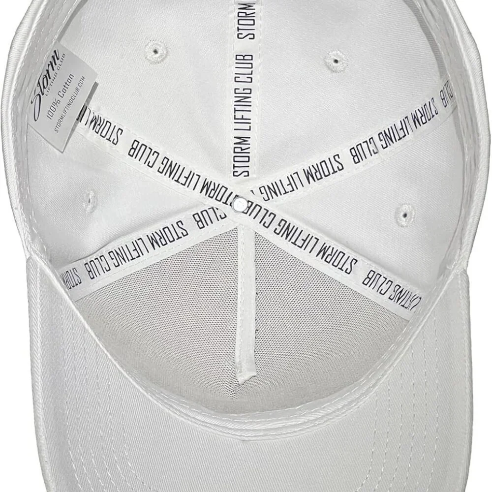Storm A-Frame Snapback Hat Adjustable Baseball Cap Stylish Design White